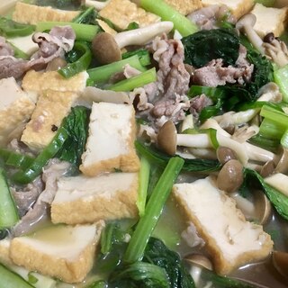 小松菜と厚揚げの炒め物